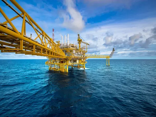 Offshore energy platform at sea